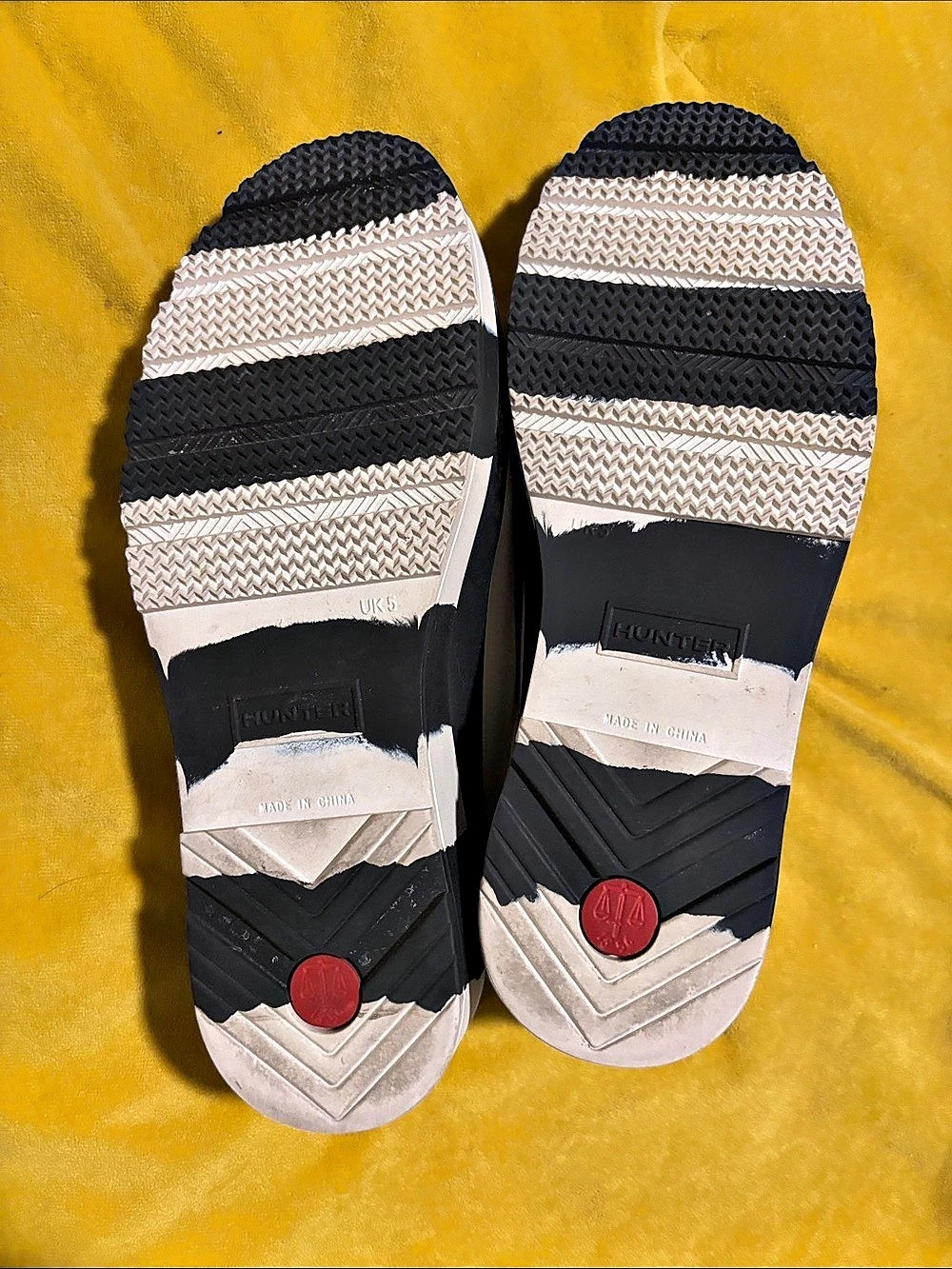Hunter Play Stripe Sole Clog White US 8 - Picture 2 of 3